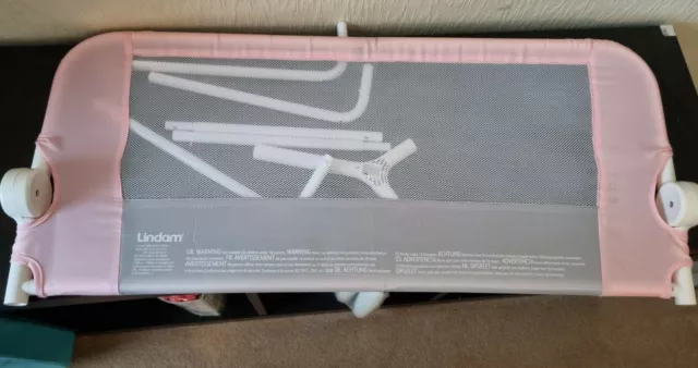 Used Lindam Easy Fit Bed Guard - Pink