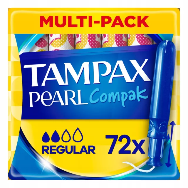 Tampax Compak Pearl Regular Tampons mit Applikator MULTI-PACK 72/144/216 st.