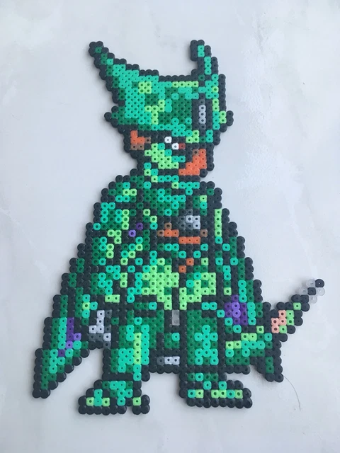 PIXEL ART / Perles A Repasser Dragon Ball Cell En Mode Fusion EUR 19,00 - FR