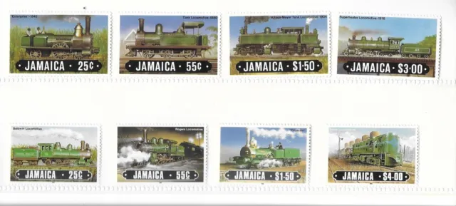 Jamaica 1984/5 MNH Railway Locomotives (1st & 2nd Issues) sg 612/5 & 634/7
