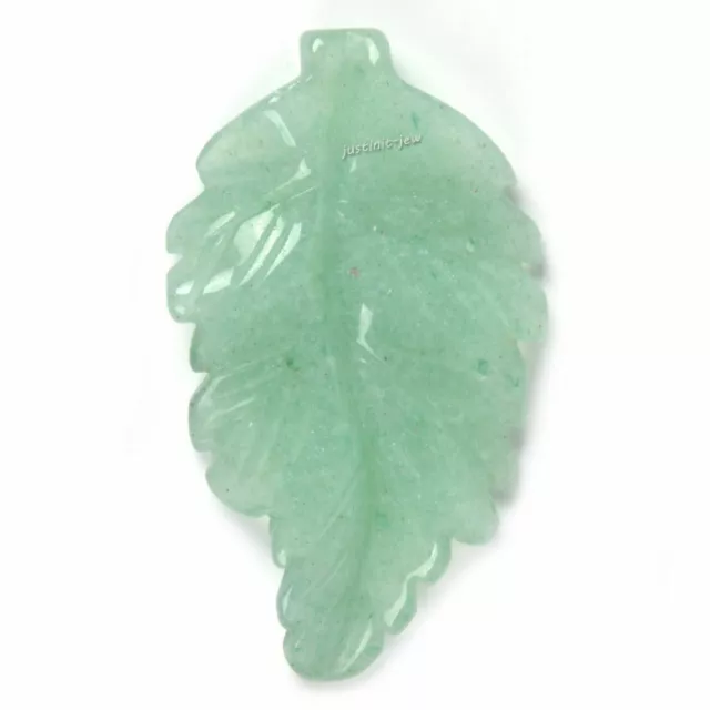 40mm Gemstone carved leaf fashion pendant bead Jewellery Making