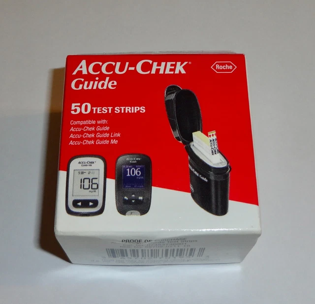 ACCUCHEK GUIDE 50 Counts Diabetic Test Strips Expire 07/16/25 17.99