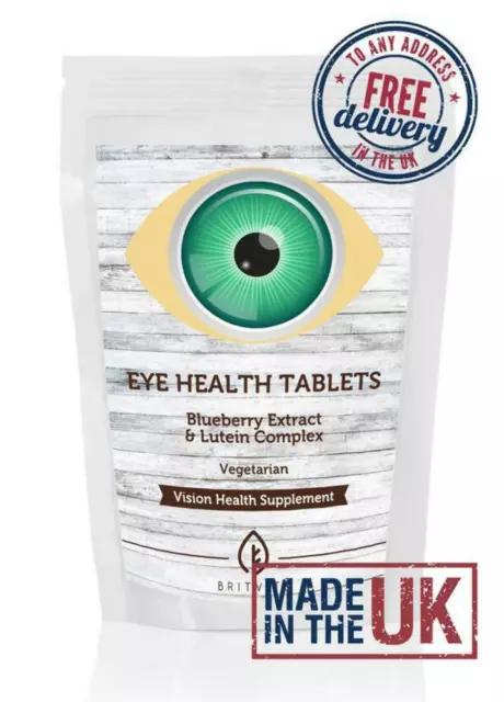 Eyehealth Vitamins Minerals Blueberry Lutein Tablets GB BritVits