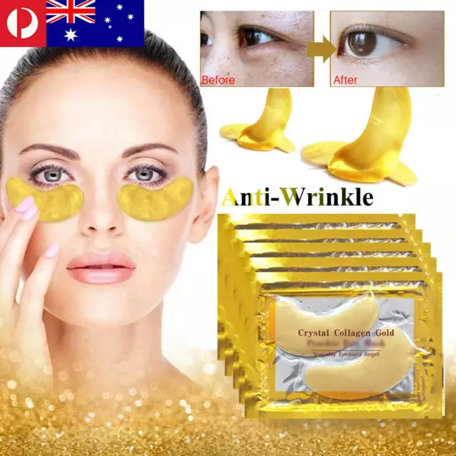 UP200Pair Crystal Collagen Pad Patch Under Eye Gel Mask Anti Wrinkle Dark Circle