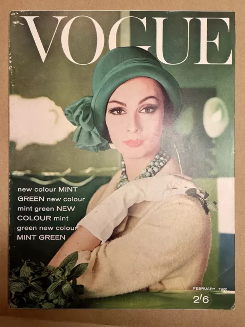 Vintage VOGUE Magazin UK FEBRUAR 1961 Henry Clarke Irving Penn Shrimpton SELTEN