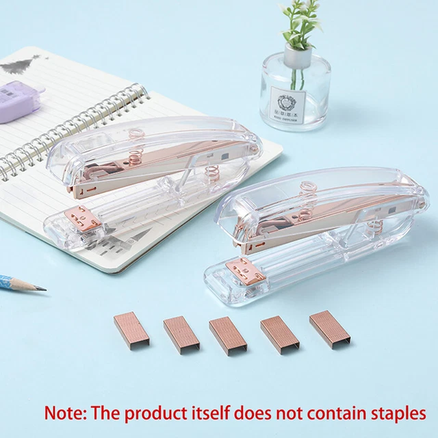 Rose Gold Stapler Edition Metal Manual Staples Office Accessories StationeYB BII