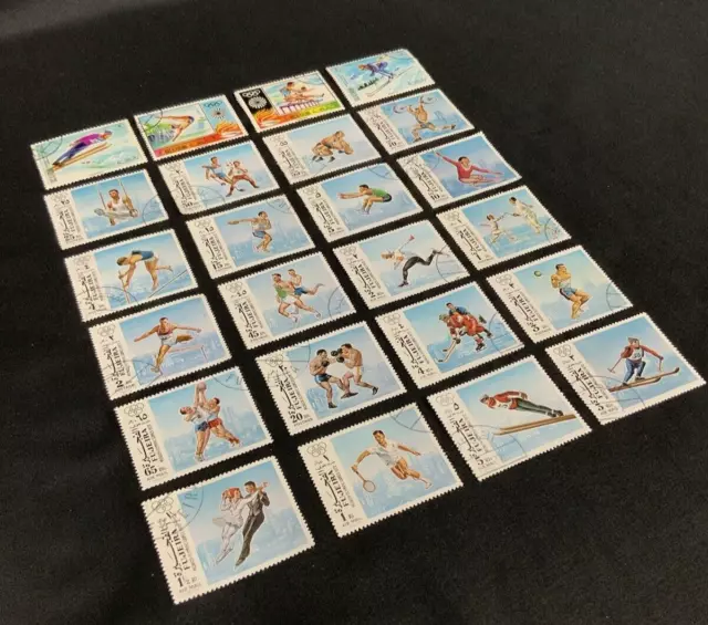 Lot de 24 timbres collection Fujeira thème " Munich Olympic games 1972 "