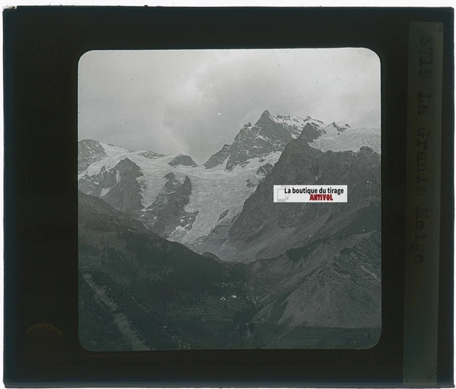 Plaque De Verre Positive - Alpes Suisses Montagne - Tirage Ancien 8,5x10 Cm (1900-1939)