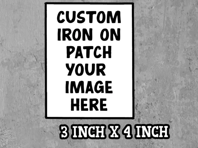 Custom Printed Iron/Sew On Patches Made To Order Your Design Personalised Patch
