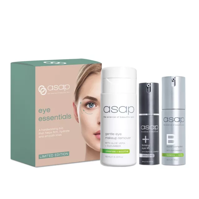 ASAP Eye Essentials Super B Complex Serum Firming Eye Lift Gentle MakeUp Remover