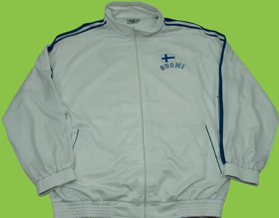 ** Giacca Da Pista Nazionale Da Uomo Finlandia Suomi Bcf Usura Taglia 3Xl Vgc -