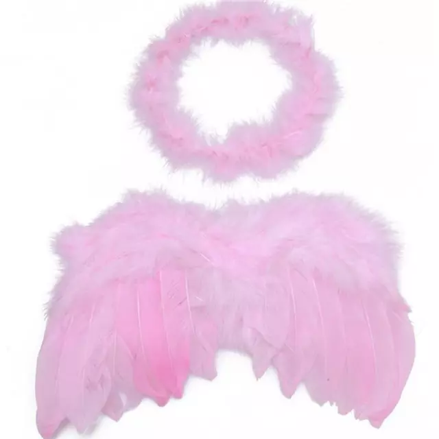 Baby Kids White Angel Wings Feather for Party Decoration for Photograph Prop SW