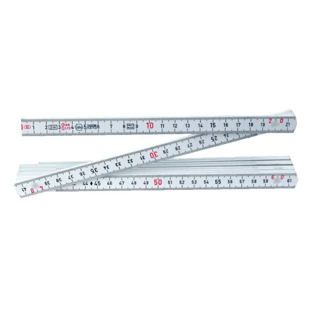 Wiha 61602 MaxiFlex Folding Ruler, Outside Metric, 2m