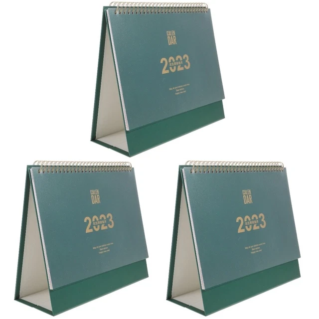 3 Pieces Calendario Tavolo Nota Fogli Mobili 2023 Appunti Decorazione Miniatura