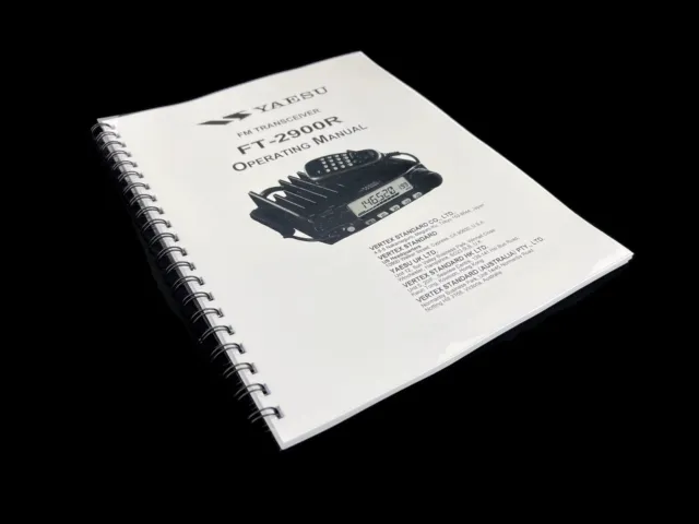 Yaesu FT-2900R Transceiver Instruction Manual Operating Guide METAL Coil Bound