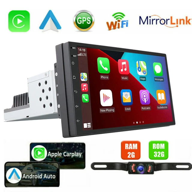 CARPLAY+ 7 ZOLL Android 11 Autoradio 1 DIN GPS NAVI DAB USB Bluetooth ...