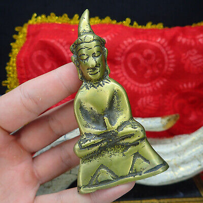 Phra Ngang Rare Buddha Statue , Buddhism Talisman Ngang Vintage Amulet Collect