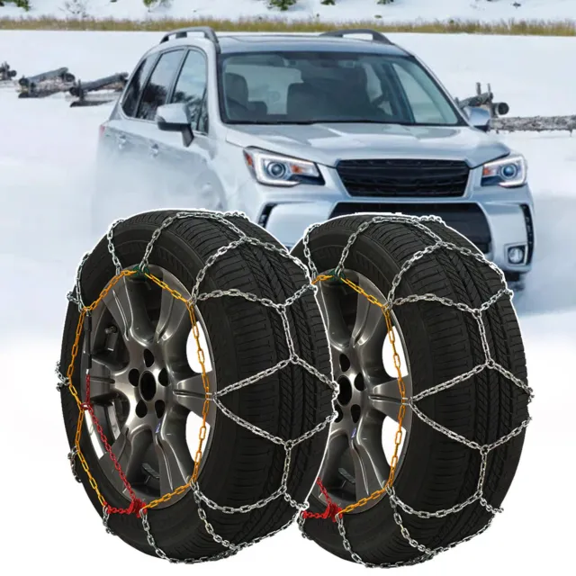 2x Wheel Tire Snow Chain Car Light Truck，SUV Anti-skid Emergency Winter Traction