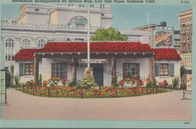 Oakland, CA: City Hall - Vintage Alameda County, California Linen Postcard