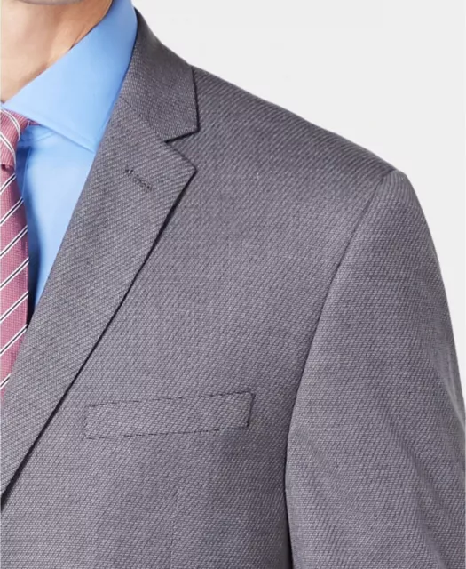 Vince Camuto Slim-Fit Stretch Wrinkle-Resistant Gray Suit Jacket 42R 3