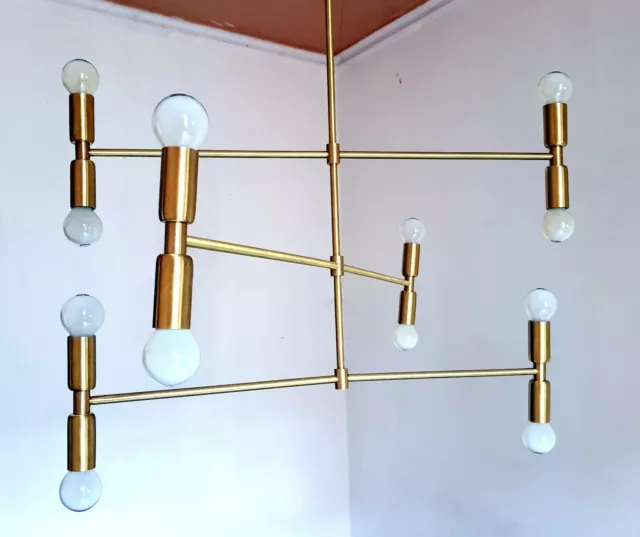 Mid Century Style Iconic Brass Chandelier 12 Arm Beautiful Royal Classic Lights