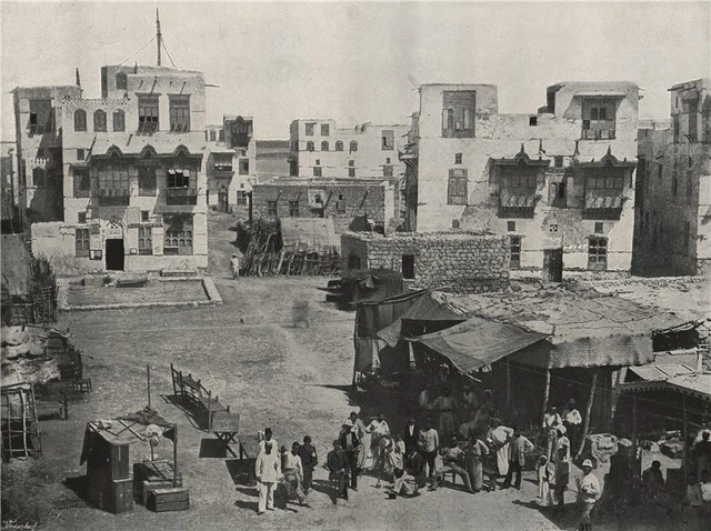 SUAKIN. The street of the Post Office. Sudan 1895 old antique print picture