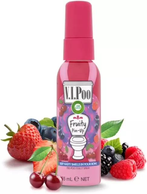  Air Wick V.I.P. Pre-Poop Toilet Sprays, Lemon/Lavender/Hawaiian/Fresh Model/Rosy Starlet/Fruity Pin-up, Contain  Essential Oils, Travel size Air Fresheners