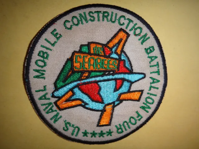 US Naval Mobile Construction Battalion Four NMCB-4 "SEABEES" Vietnam War Patch