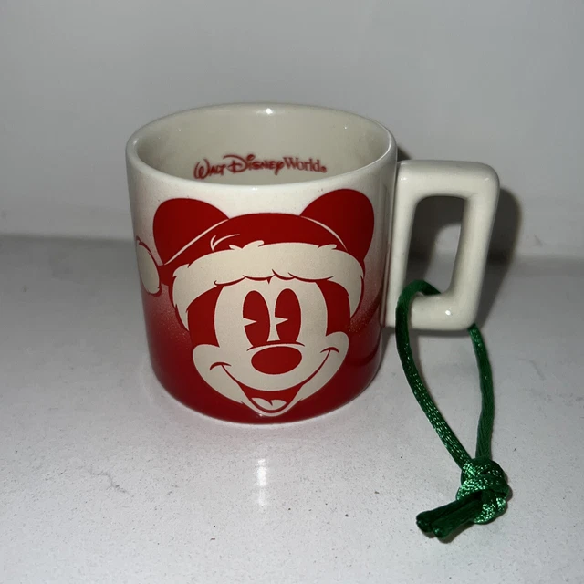 DISNEY PARKS STARBUCKS Walt Disney World Christmas Mickey Mug Ornament