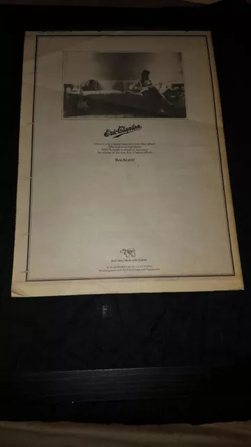 Eric Clapton Journeyman Pretending Rare Original Promo Poster Ad Framed!