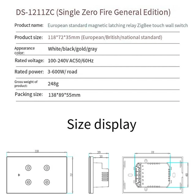 Switch controllo vocale WiFi 123 marce interruttore luce USA per gestione casa intelligente