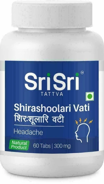 Sri Sri Tattva Ayurvedic Shirashoolari Vati 60 Tablets for all types of headache