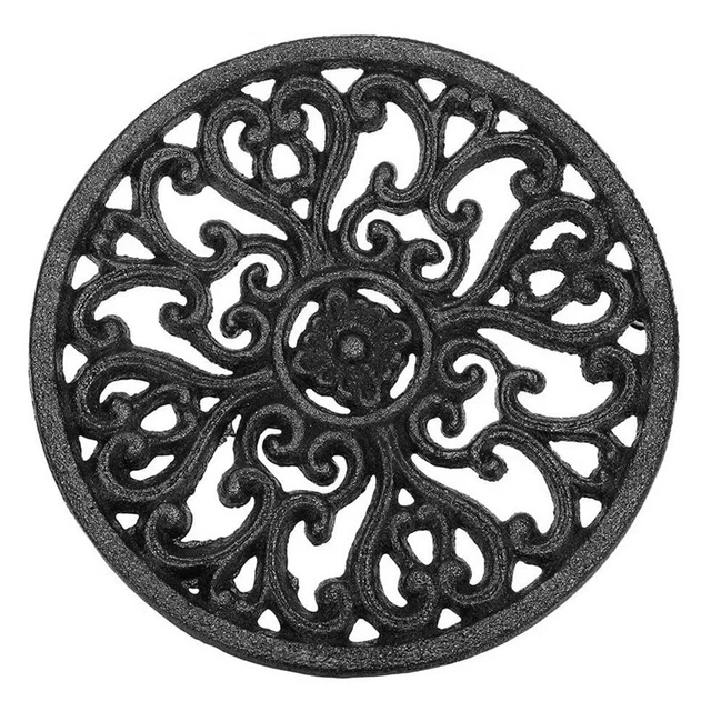 Sottopentola Rotondo In Ghisa 17,5 Cm - Decorativo Vintage, Multiuso Per Pentole, Tazze, Candele, Regalo Casa, 6,7 Mm Di Spessore