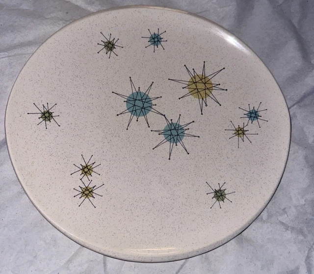 (4) Vintage Franciscan Starburst Atomic 10-3/4" Dinner Plate MADE IN USA MCM