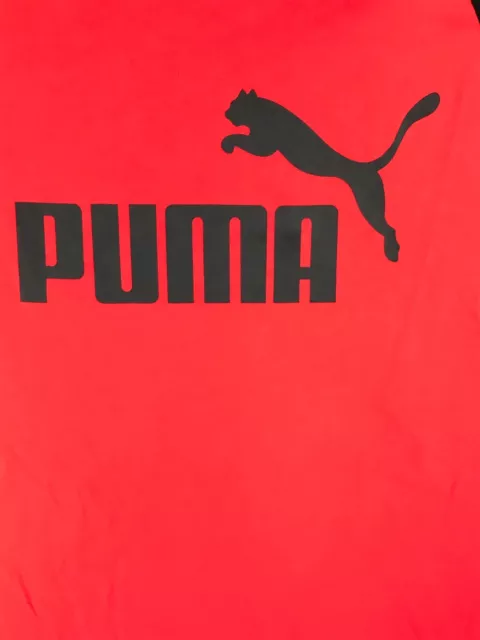 Puma Boys Short Sleeve Crew Neck Red Pullover T Shirt Size L 14/16 3