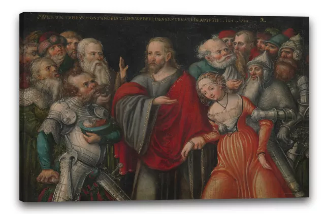 Kunstdruck Lucas Cranach der Jüngere und Werkstatt - Christus und die Ehebreche