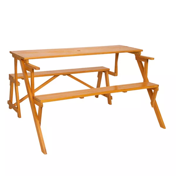 New Solid Wood Load-Bearing 150kg Dual-Purpose Conjoined Table And Chair Yellow