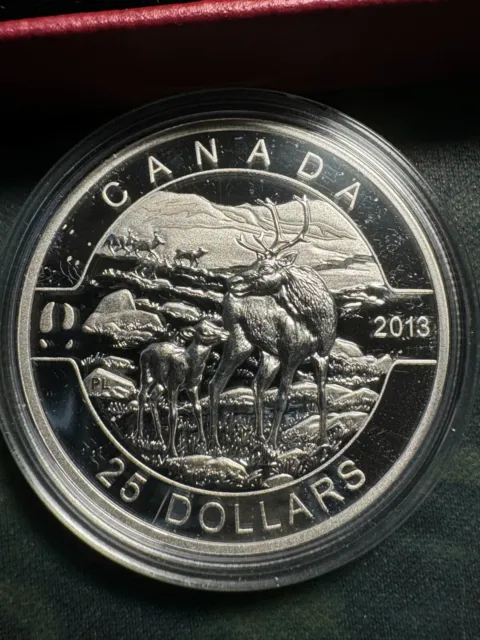 2013 Canada $25 Dollar O Canada CARIBOU and Baby Reindeer!