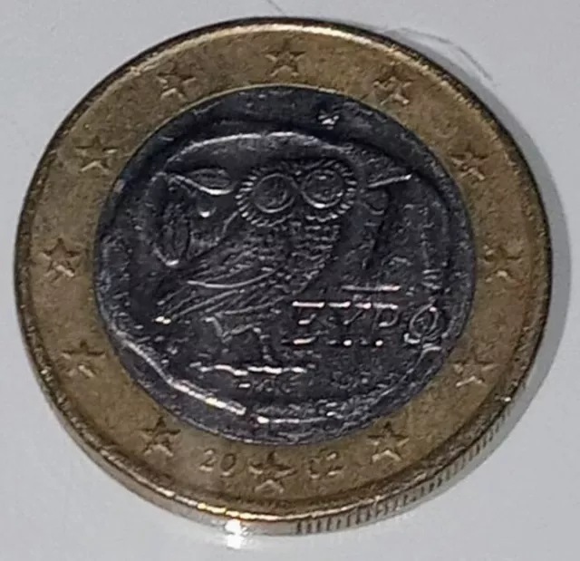 moneta 1 euro gufo grecia 2002 eypo