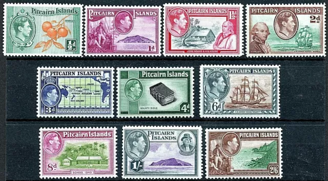 Pitcairn Island KGVI SG1-8 1940  definitives  MH