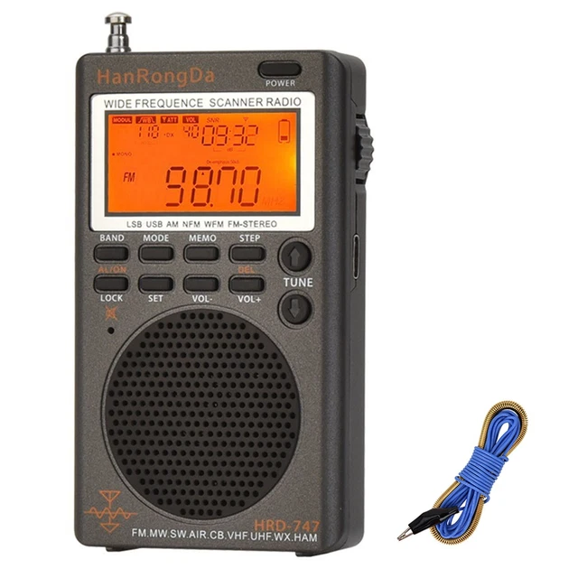 STOCKAGE RADIOFRÉQUENCE SSB radio à ondes courtes avec horloge et