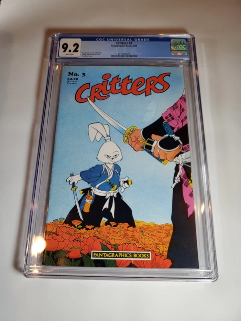Critters #3 Usagi Yojimbo Story 1986 Fantagraphics Comic Cgc 9.2