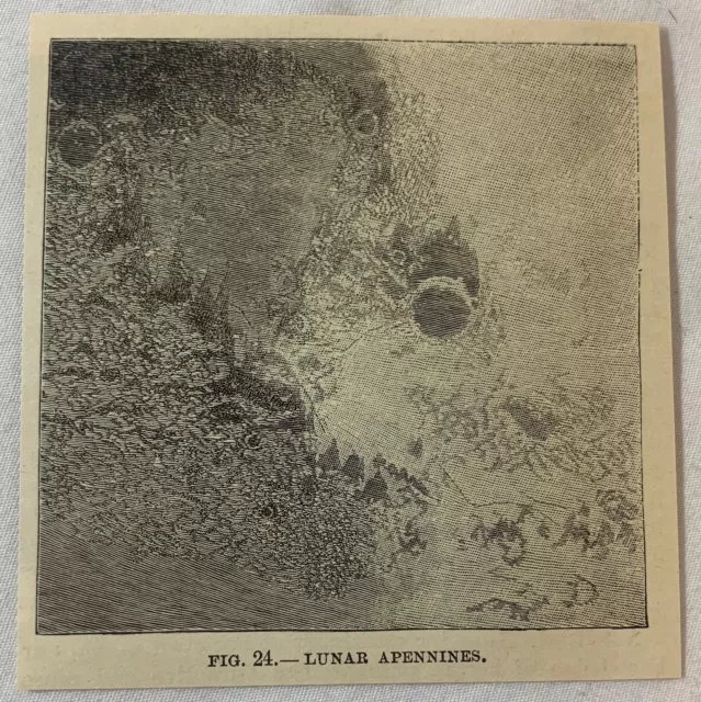 1887 Magazin Gravur ~ Lunar Apennins Ansicht #2