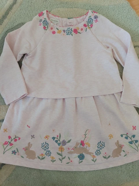 Baby Girls Monsoon Dress 12-18 Months Easter Bunny!