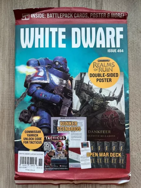 2023 WHITE DWARF Issue 494 REALMS OF RUIN POSTER Special Edition Includes CARDS