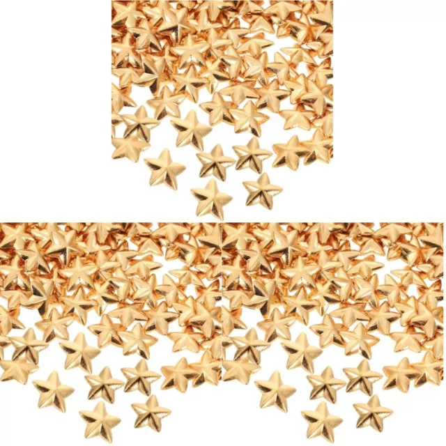 600 piezas de accesorios de estrella de cinco puntas de doble cara gemas de uñas