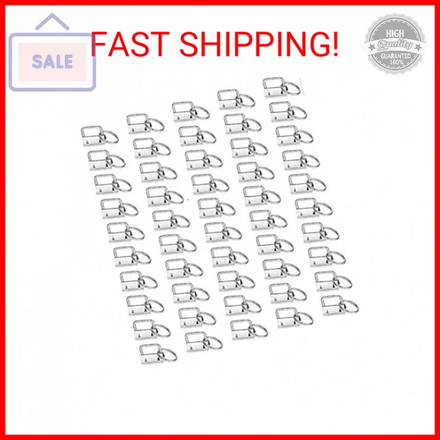 HORNO 50 Pieces of 1 Inch Key Fob Hardware Key Chain Fob Wristlet Hardware with