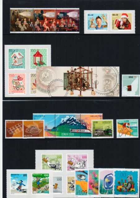 Svizzera 2020, annata completa, MNH**