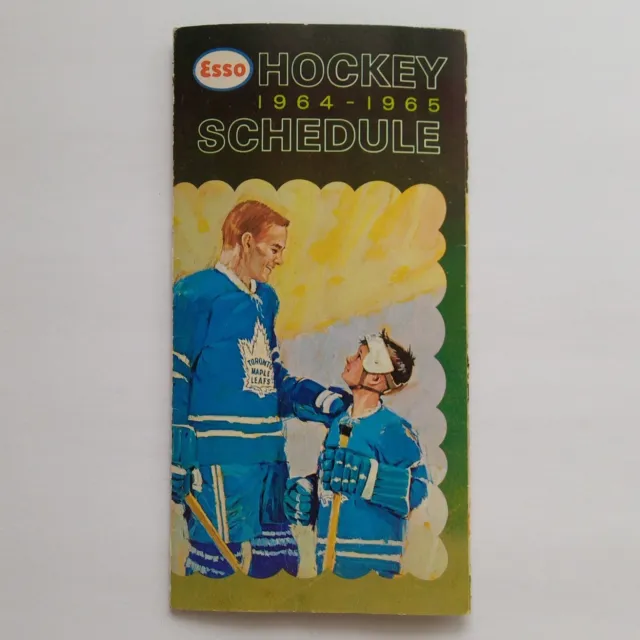 Vintage 1964-65 IMPERIAL OIL ESSO NHL HOCKEY SCHEDULE