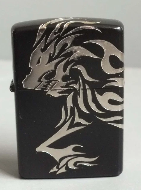 Briquet Zippo Avec Marqueterie De Lion En Argent ? D 08 - D08
